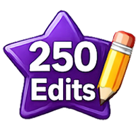 250 Edits
